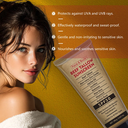 Organic Beef Tallow Sunscreen SPF50™